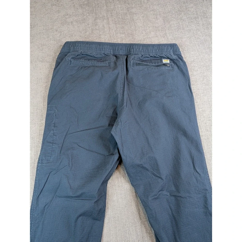 Vuori Pants Mens Blue Ripstop Climber Stretch Drawstring Utility Hike - Approx L
